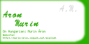 aron murin business card